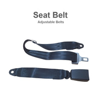 2 Point Retractable Adjustable Seat Lap Sash Belt Strap Suitable For Car Truck Set