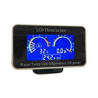 {{ 3in1 LCD Oil Pressure Gauge Monitor+Voltmeter+Water Temp Gauge 12V/24V Car Truck }} - Buy Car Parts Online at {{ Kaka Auto Parts }}.