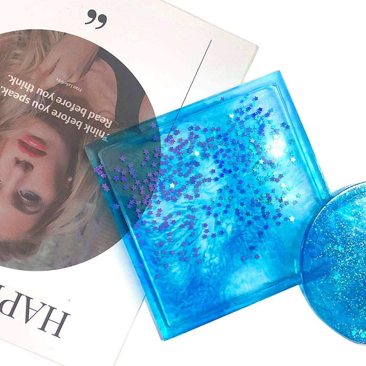 {{ 6 Pcs Coaster Resin Silicone Mold Casting Jewelry Agate Making Mould Tool Craft }} - Buy Car Parts Online at {{ Kaka Auto Parts }}.