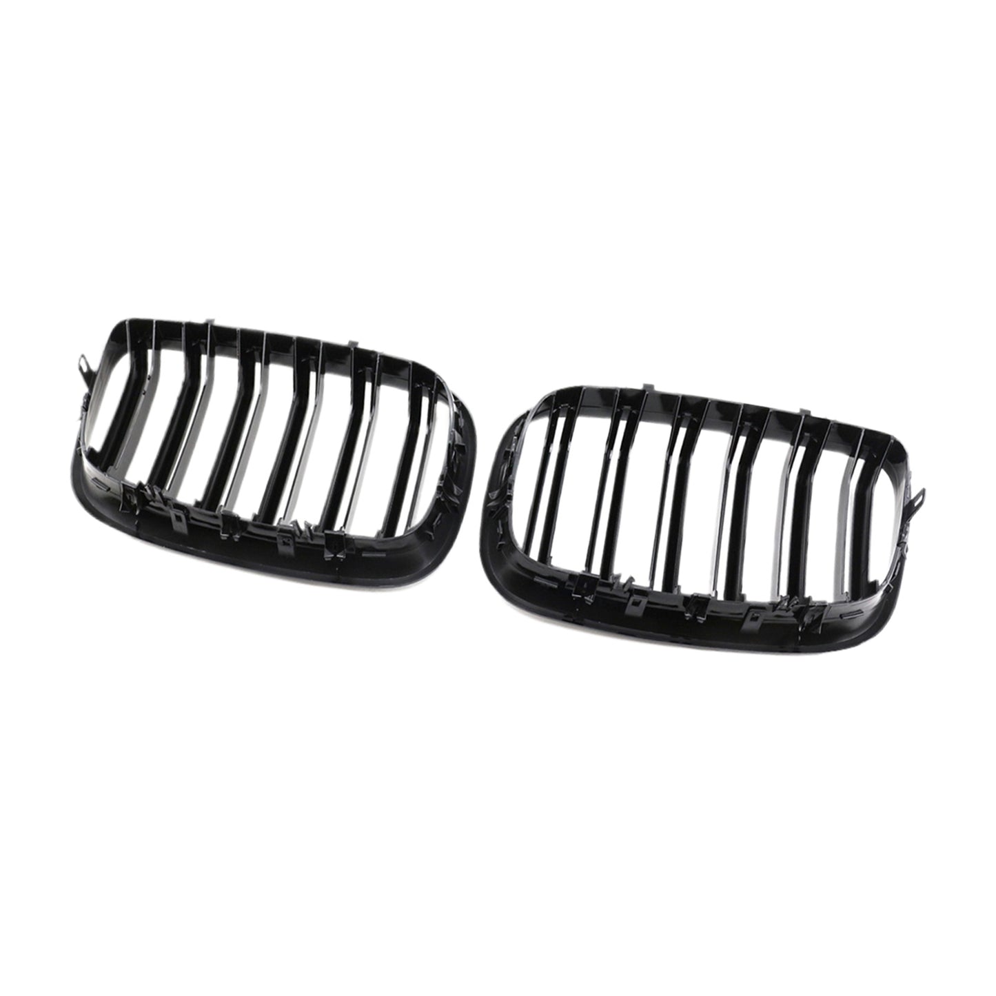 2x Front Grill Grille Gloss Black Suitable For BMW E70 X5 / E71 X6 2007-2013