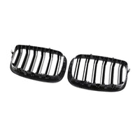 2x Front Grill Grille Gloss Black Suitable For BMW E70 X5 / E71 X6 2007-2013
