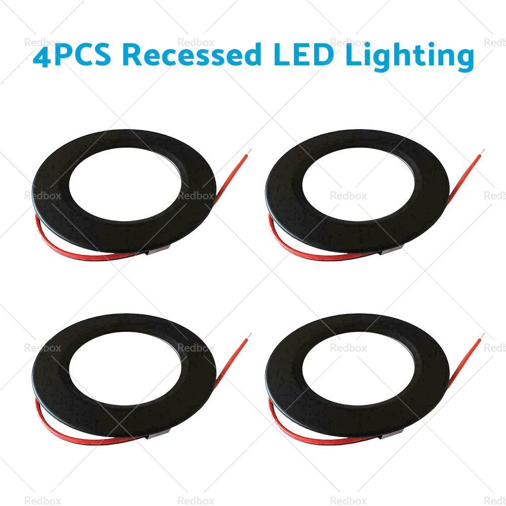 {{ 4/6PCS 12V Spot Lights Dimmable Caravan Boat Black Downlight Warm White AU }} - Buy Car Parts Online at {{ Kaka Auto Parts }}.