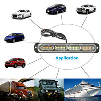 2x 48LED Amber Recovery Strobe Flashing Grille Lightbar Lamp Suitable For Truck