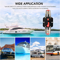 {{ 2 PCS AMP Circuit Breaker Dual Battery IP67 Waterproof 12V 24V Fuse Manual Reset }} - Buy Car Parts Online at {{ Kaka Auto Parts }}.