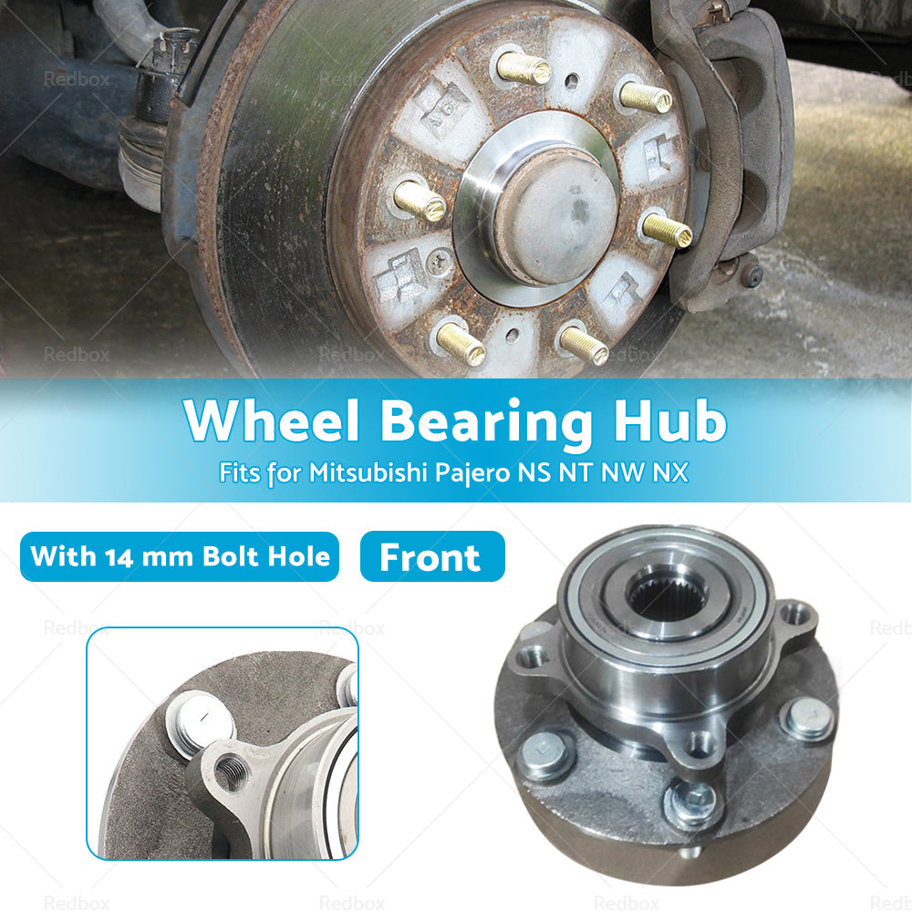 {{ 1PC Front Wheel Bearing Hub Fit for Mitsubishi Pajero NS NT NW NX 2006-2018 14mm }} - Buy Car Parts Online at {{ Kaka Auto Parts }}.