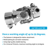 Steering Universal U-Joint 3 or 4 Inch DD To 3 or 4 Inch DD Double D Steel Suitable For Hotrod AU