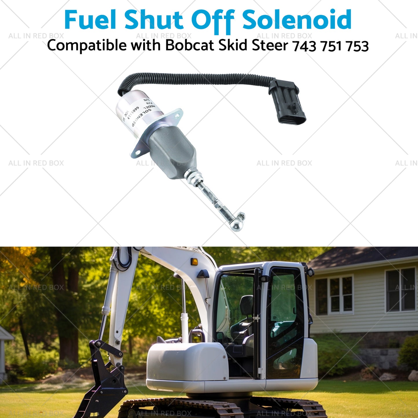 {{ Fuel Shut Off Solenoid Kit Suitable for Bobcat Skid Steer 743 751 753 T190 S185 }} - Buy Car Parts Online at {{ Kaka Auto Parts }}.