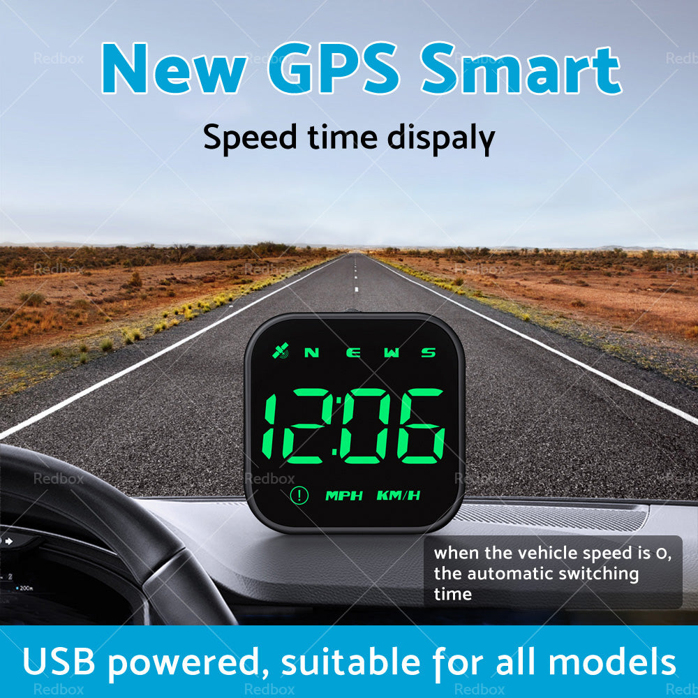 {{ Universal Car HUD Head Up Display LED Digital GPS Speedometer Overspeed Alarm }} - Buy Car Parts Online at {{ Kaka Auto Parts }}.