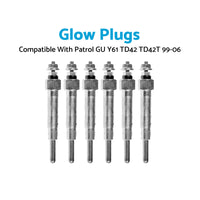 {{ Glow Plug X6 Suitable for Nissan Patrol GU Y61 TD42 TD42T 4.2L 99-06 11065-G2400 }} - Buy Car Parts Online at {{ Kaka Auto Parts }}.