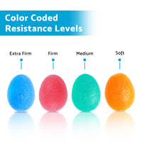 4PCS Hand Therapy Stress Relief Exercise Balls Hand Grip Strengthener Fing