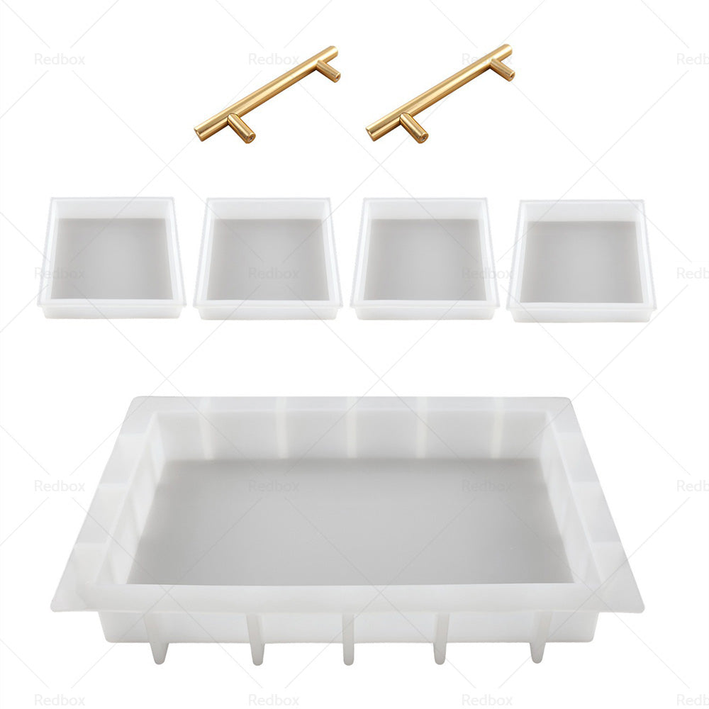 {{ Silicone Epoxy Resin Casting Tray Mold 13. 5 inch  Deep Rectangle Mold4 Coaster Mold }} - Buy Car Parts Online at {{ Kaka Auto Parts }}.