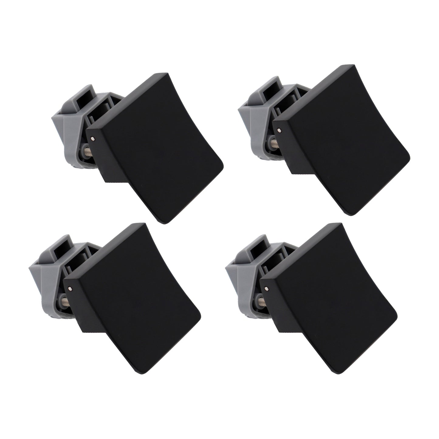 4x Square Handle Push Locks Suitable For Caravan RV Marine Door & Cupboard Latch