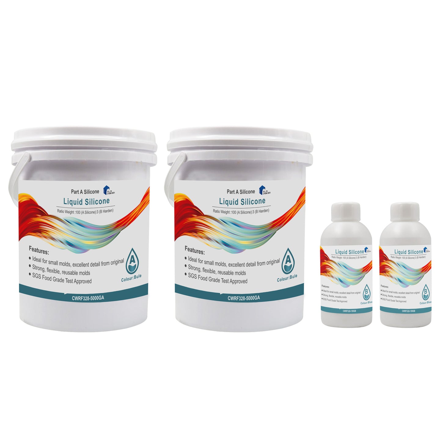 {{ SH25 Liquid Silicone Rubber Mould Making Kit 100:3 Mix - 1Kg 5Kg 10Kg Blue }} - Buy Car Parts Online at {{ Kaka Auto Parts }}.