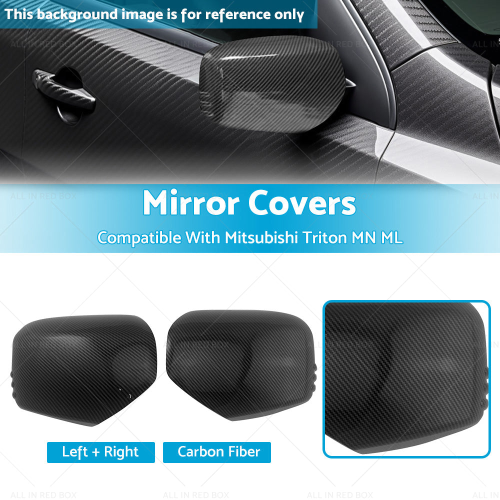 {{ Carbon Fiber Mirror Covers Suitable For Mitsubishi Triton MN ML 2006 - 2014 }} - Buy Car Parts Online at {{ Kaka Auto Parts }}.
