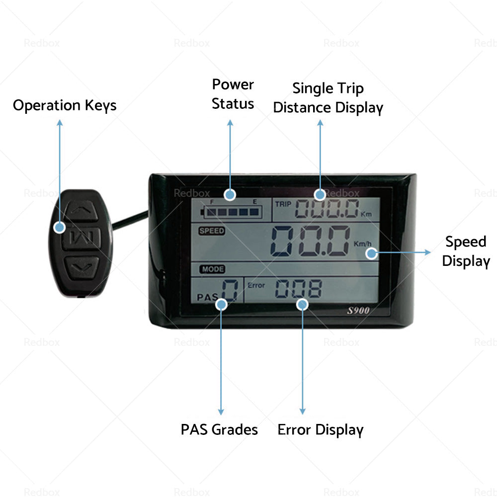 {{ Ebike S900 LCD Displays Control Electric Bicycle Speed Meter Speedometer }} - Buy Car Parts Online at {{ Kaka Auto Parts }}.