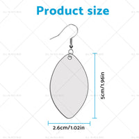 {{ 48PCS Sublimation Blank MDF Rugby Earring Double-Sided w  Hook and Jump Ring DIY }} - Buy Car Parts Online at {{ Kaka Auto Parts }}.