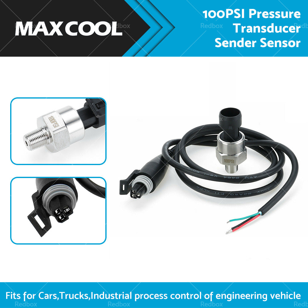 {{ 100PSI 5V 1 or 8NPT Stainless Steel Oil Fuel Air Pressure Transducer Sender Sensor }} - Buy Car Parts Online at {{ Kaka Auto Parts }}.