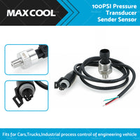 {{ 100PSI 5V 1 or 8NPT Stainless Steel Oil Fuel Air Pressure Transducer Sender Sensor }} - Buy Car Parts Online at {{ Kaka Auto Parts }}.