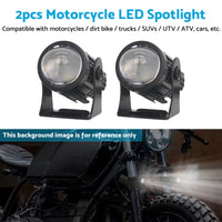 2X LED Motorcycle Headlight Spot Lights Car Driving Fog Lamp Yellow White 12-24V