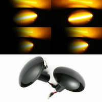 2x Black Smoked Side Indicator LED Repeater Light Mini Cooper R56 Coupe R58 R57