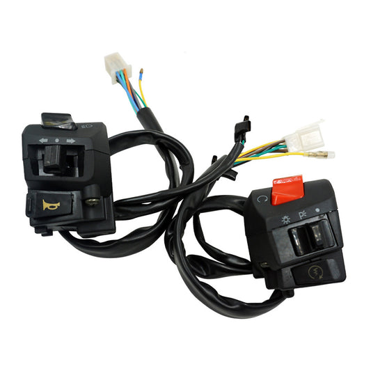 Motorcycle Handlebar Headlight Control Switch Turn On/Off Light Indicator