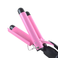 25mm Ceramic Triple Barrel Hair Curler Curling Iron Wave Wand Salon Styler