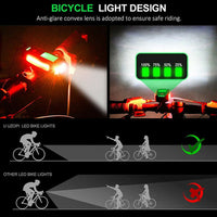 USB Rechargeable LED Bicycle Headlight With Horn and Speedometer Suitable For Bike Front
