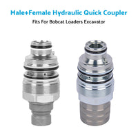 {{ For Bobcat Male  and  Female Hydraulic Flat Face Quick Coupler 46mm 1 13 or 16 inch  thread }} - Buy Car Parts Online at {{ Kaka Auto Parts }}.