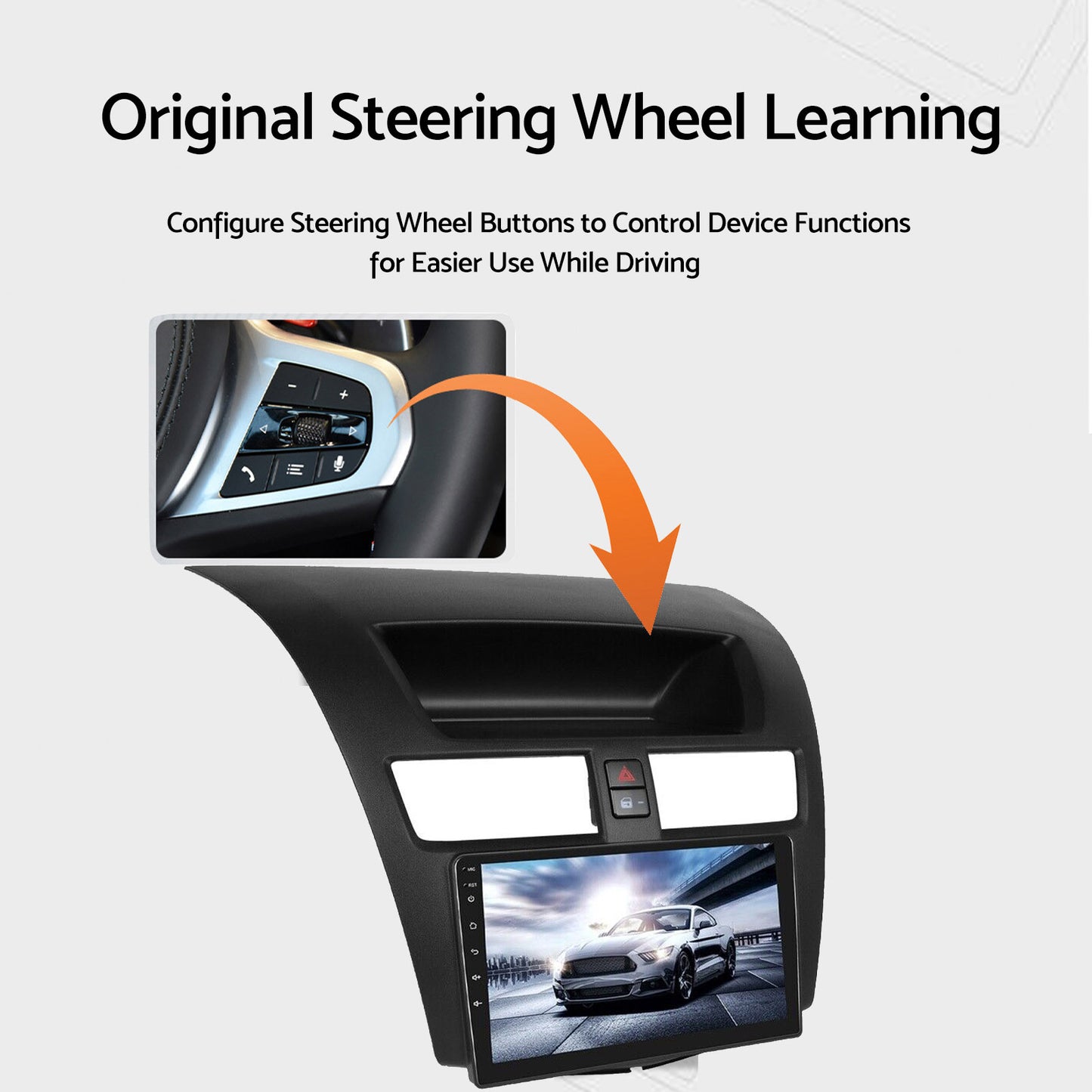 9'' Android 13 Head Unit Touchscreen GPS Bluetooth Suitable For Mazda BT50 12-19