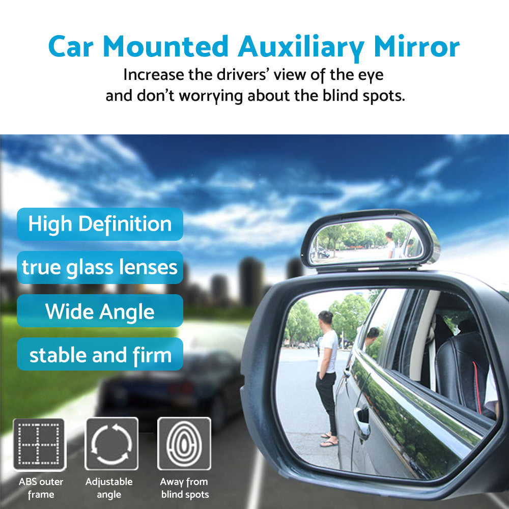 {{ Pair Car Side Blind Spot Mirror Adjust Wide Angle Rear View HD Auxiliary Parking }} - Buy Car Parts Online at {{ Kaka Auto Parts }}.