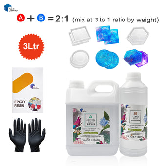 compare product 3KG Epoxy Resin 2 1 AB Kit UV Crafts Art DIY Ultra Clear River Table Jewellery