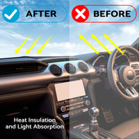 Dashboard Cover Dash Mat Suitable For Ford Mustang FM 2015-2022 Hatch Black