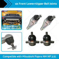 {{ 4x Front LowerUpper Ball Joints Suitable for Mitsubishi Pajero NM NP 3. 5L 00-11 }} - Buy Car Parts Online at {{ Kaka Auto Parts }}.