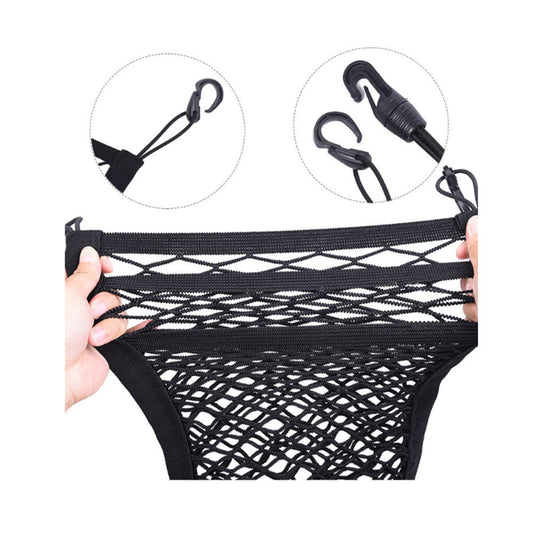 3x Car & Truck Seat Mesh Storage Net Bag Organizer Suitable For Multi-Pocket Use