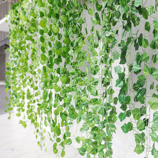 12x2M Green Plastic Leaf Foliage Artificial Ivy Suitable For Decorating Homes 12x2M Green Plastic Leaves