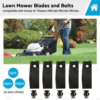 compare product 5/10/20x Lawn Mower Blades and Bolts For Honda19  Mowers HRU196 HRU195 HRU194