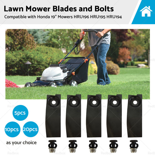 {{ 5/10/20x Lawn Mower Blades and Bolts For Honda19  Mowers HRU196 HRU195 HRU194 }} - Buy Car Parts Online at {{ Kaka Auto Parts }}.
