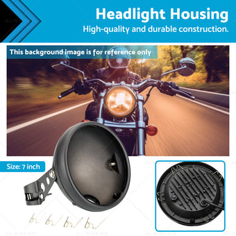 compare product 7inch Inch Motorcycle Head Light Bulb Bucket Housing Bracket Suitable For Harley