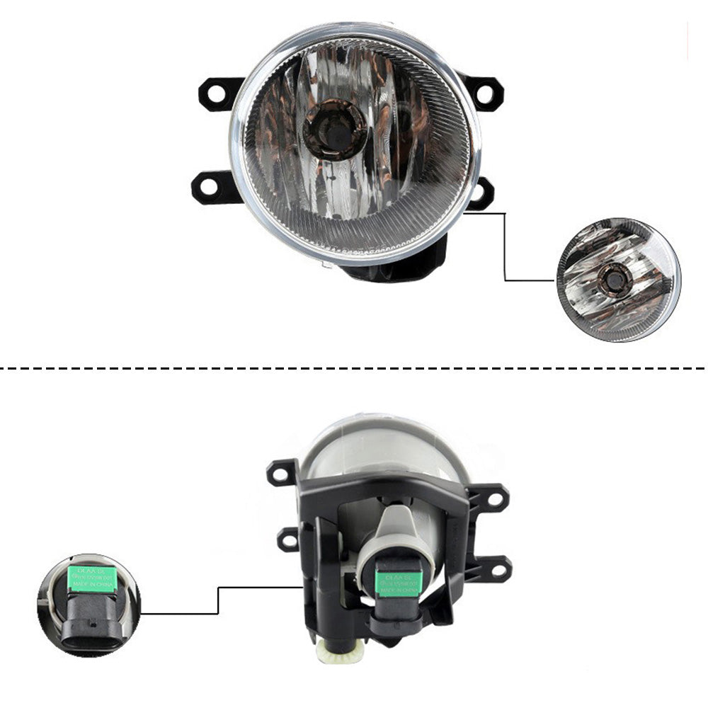 2x Front Grill Bumper Halogen Fog Lights Suitable For Toyota Yaris 2018-2019