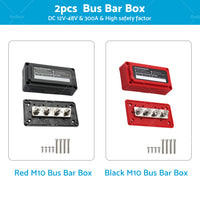 {{ M10 300A DC12V-48V Stud Bus Bar Power Distribution Box Terminal Block Heavy Duty }} - Buy Car Parts Online at {{ Kaka Auto Parts }}.