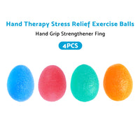 4PCS Hand Therapy Stress Relief Exercise Balls Hand Grip Strengthener Fing
