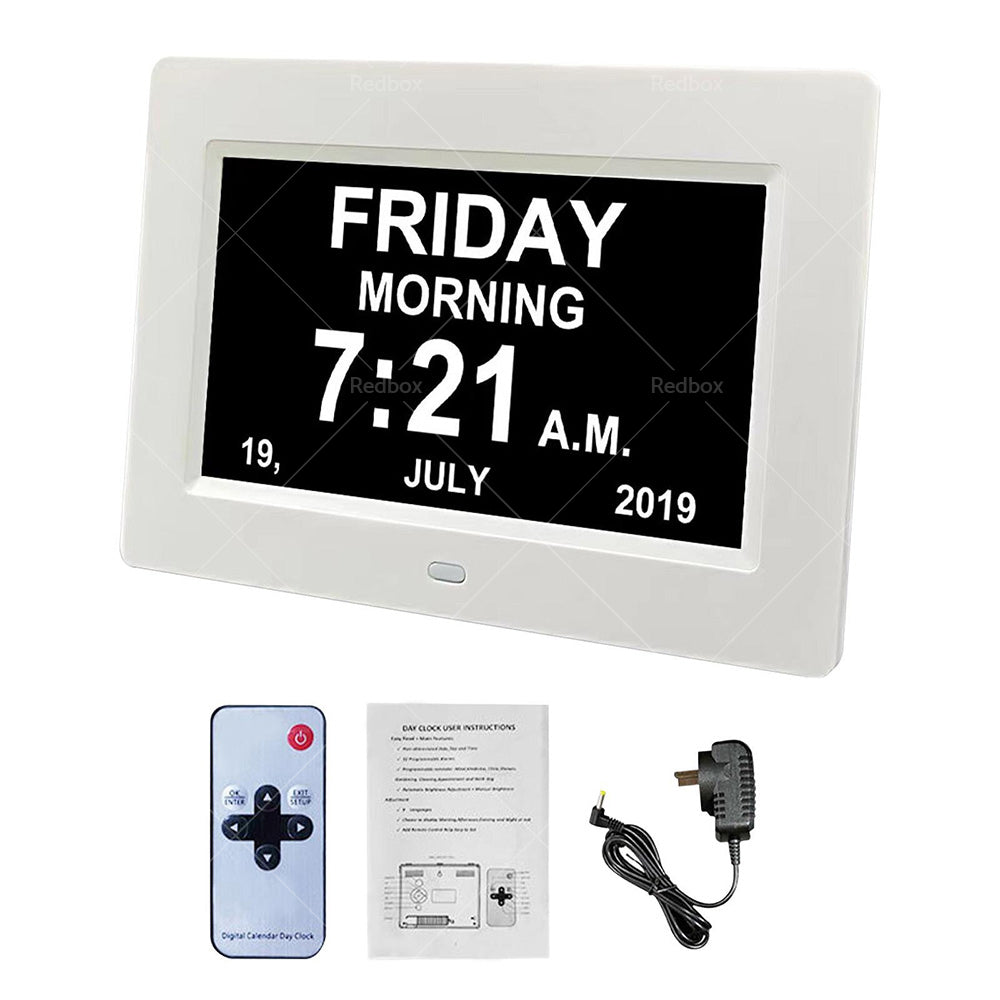 {{ 7  LED Large Digital Day Clock Calendar Dementia Date Week Month Year Time Wall }} - Buy Car Parts Online at {{ Kaka Auto Parts }}.