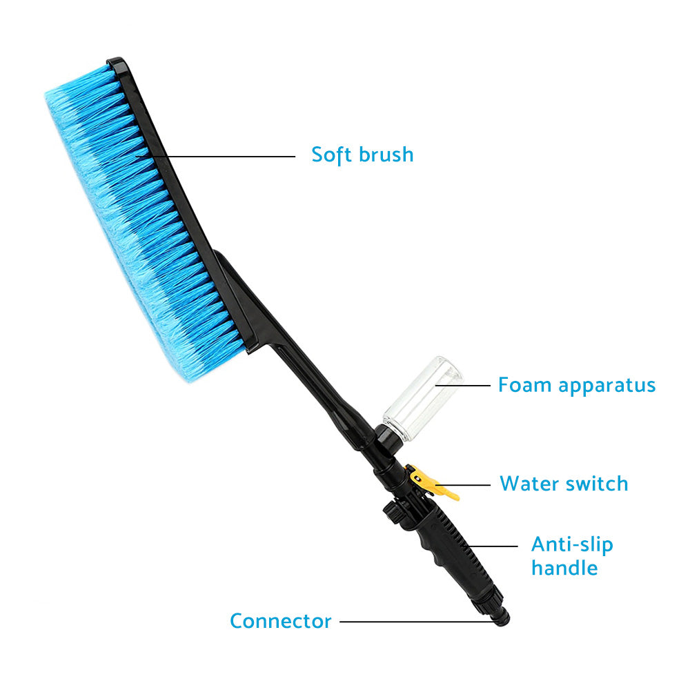 Car Cleaning Wash Brush Tool Long Handle Flow Switch Foam Bottle Professional