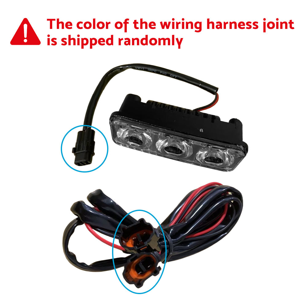 2x Super Bright 3-LED Daytime Running Lights (DRL) White Suitable For Universal Vehicles