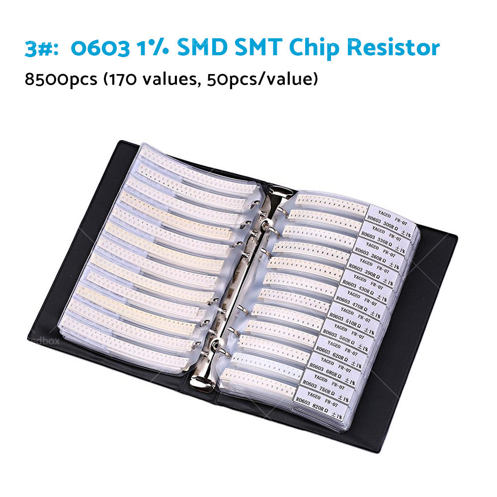 {{ 1x 0201/0402/0603/0805/1206 SMD/SMT Capacitor Chip Resistor Samples Book Kit }} - Buy Car Parts Online at {{ Kaka Auto Parts }}.