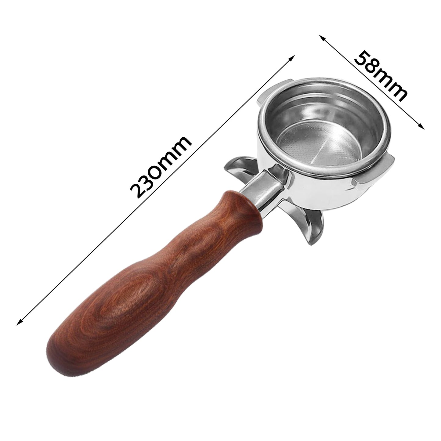 58mm Portafilter Suitable For La Marzocco 2 Spout Filter Basket Wood Handle
