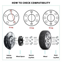 15mm Bolt-On Wheel Spacers 5x114.3 70.5mm Suitable For Ford Falcon & Mustang 1994-2014