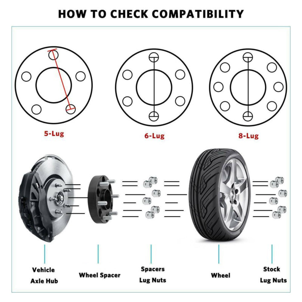 25mm Bolt-On Wheel Spacers Suitable For Holden Commodore VB-VZ 5x120 69.6