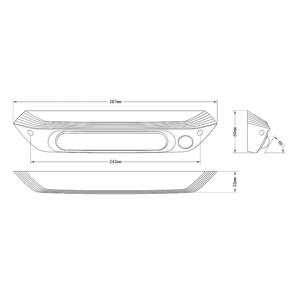 {{ 287MM DUAL LED BUG LIGHT 12/24V AWNING LIGHT AMBER/WHITE LIGHTS W/ SWITCH }} - Buy Car Parts Online at {{ Kaka Auto Parts }}.