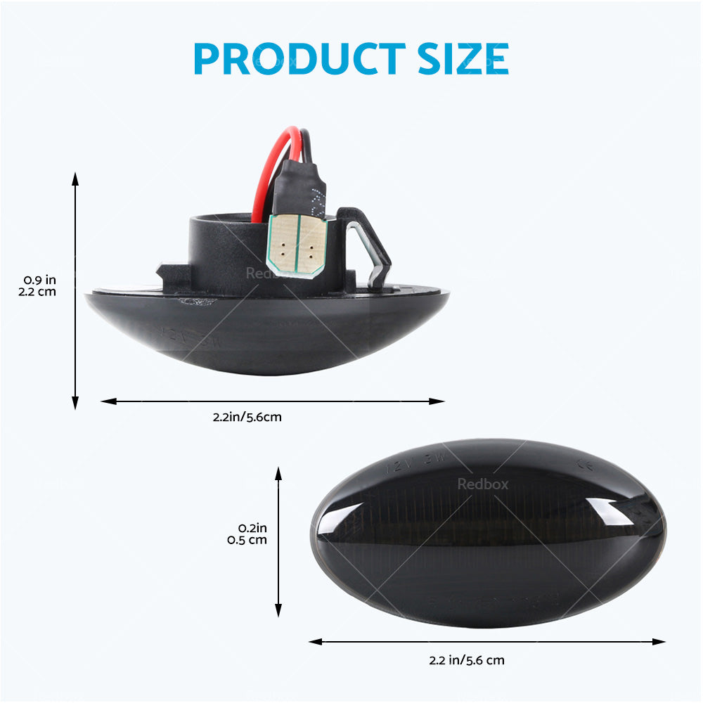 {{ Pair LED Side Indicator Turn Signal Light Lamp For Mini Cooper JCW R50 R53 R52 }} - Buy Car Parts Online at {{ Kaka Auto Parts }}.